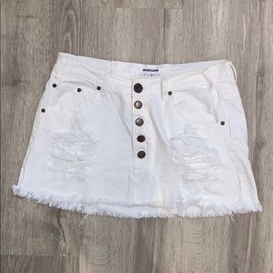 One Teaspoon White Denim Skirt